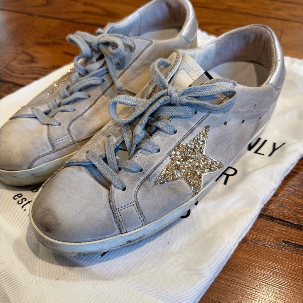 Golden Goose Women's Glitter Star Sneakers - Picture 3 of 8